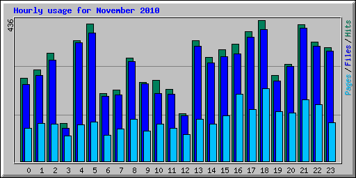 Hourly usage for November 2010