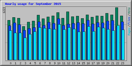 Hourly usage for September 2015