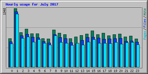 Hourly usage for July 2017