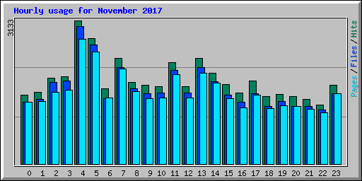 Hourly usage for November 2017