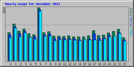 Hourly usage for December 2017